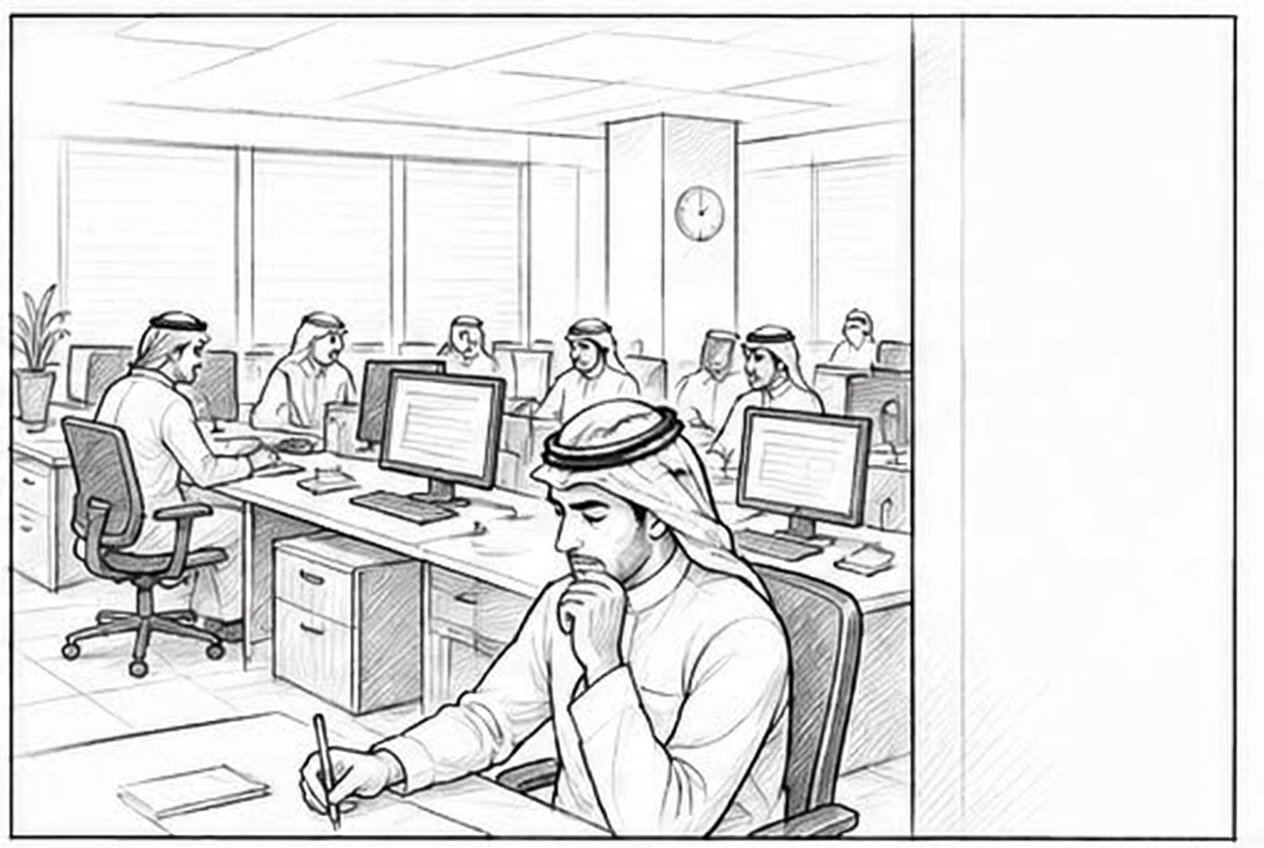 المكتب — بداية اليوم
